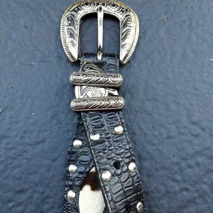 Accessories - Cowboy/Vaquero Cow Hair Leather Ornate Belt 28-32" Accessories - Cowboy/Vaquero Cow Hair Leather Ornate Belt 28-32"